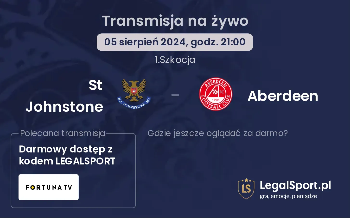 St Johnstone - Aberdeen transmisja na żywo