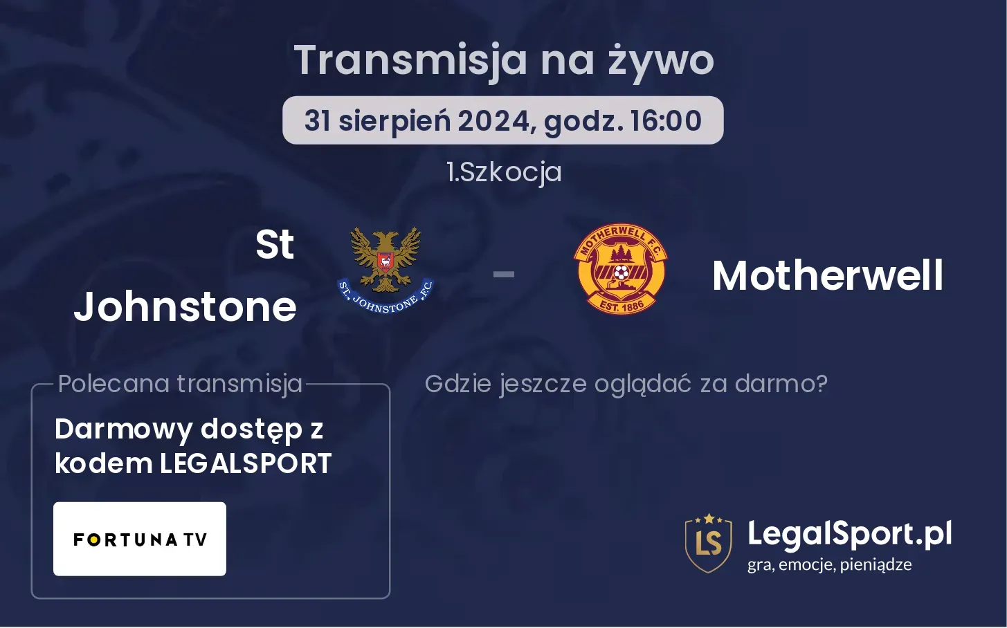 St Johnstone - Motherwell transmisja na żywo