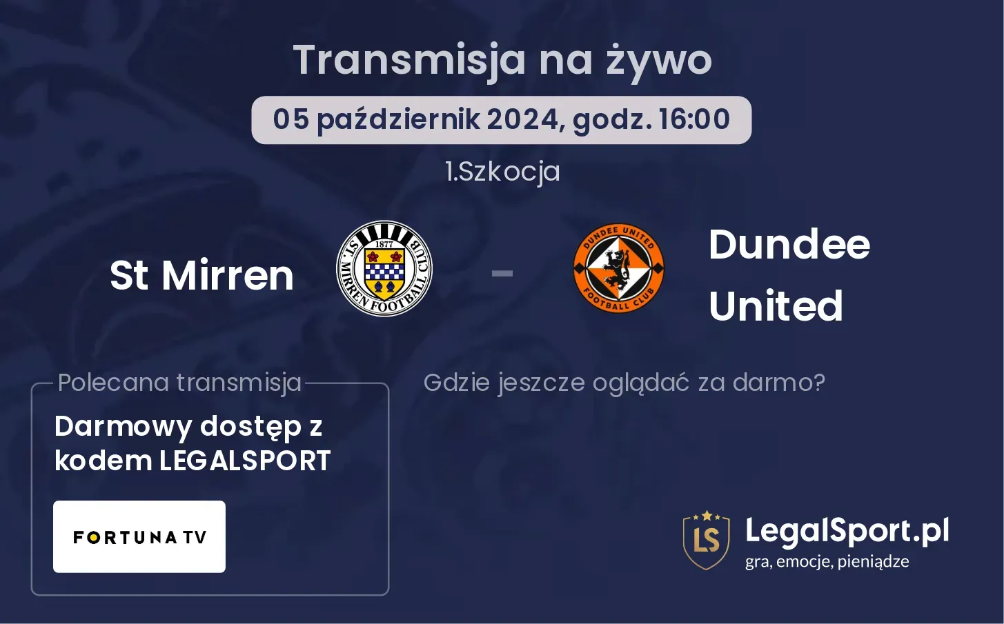 St Mirren - Dundee United transmisja na żywo