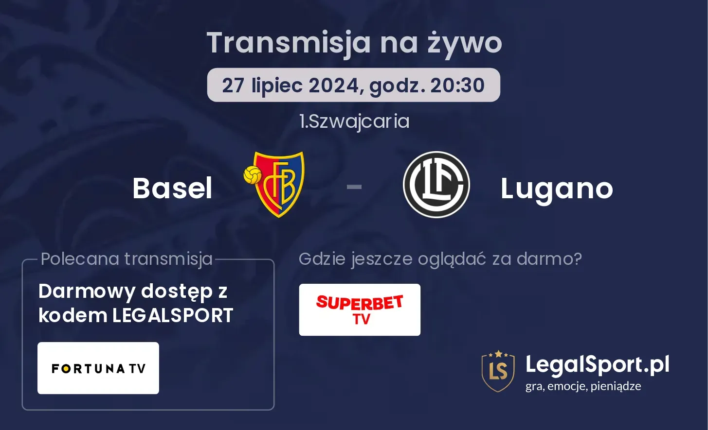 Basel - Lugano transmisja na żywo