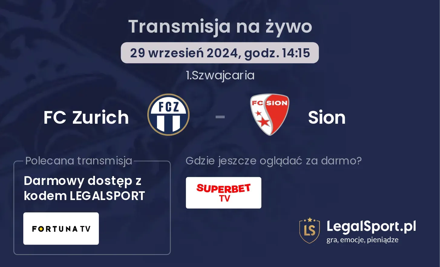 FC Zurich - Sion transmisja na żywo