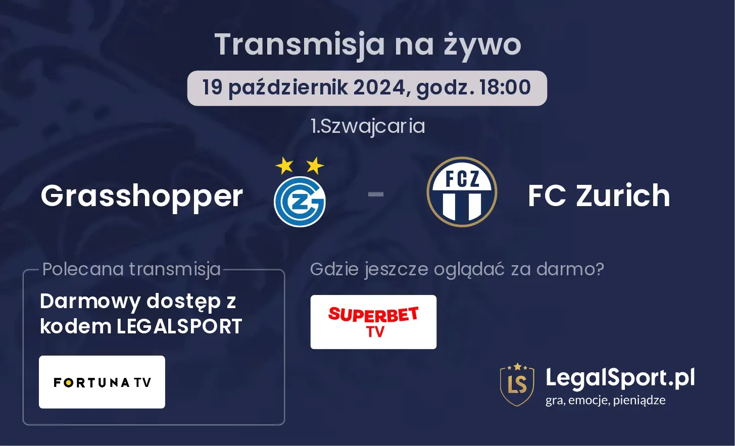 Grasshopper - FC Zurich transmisja na żywo