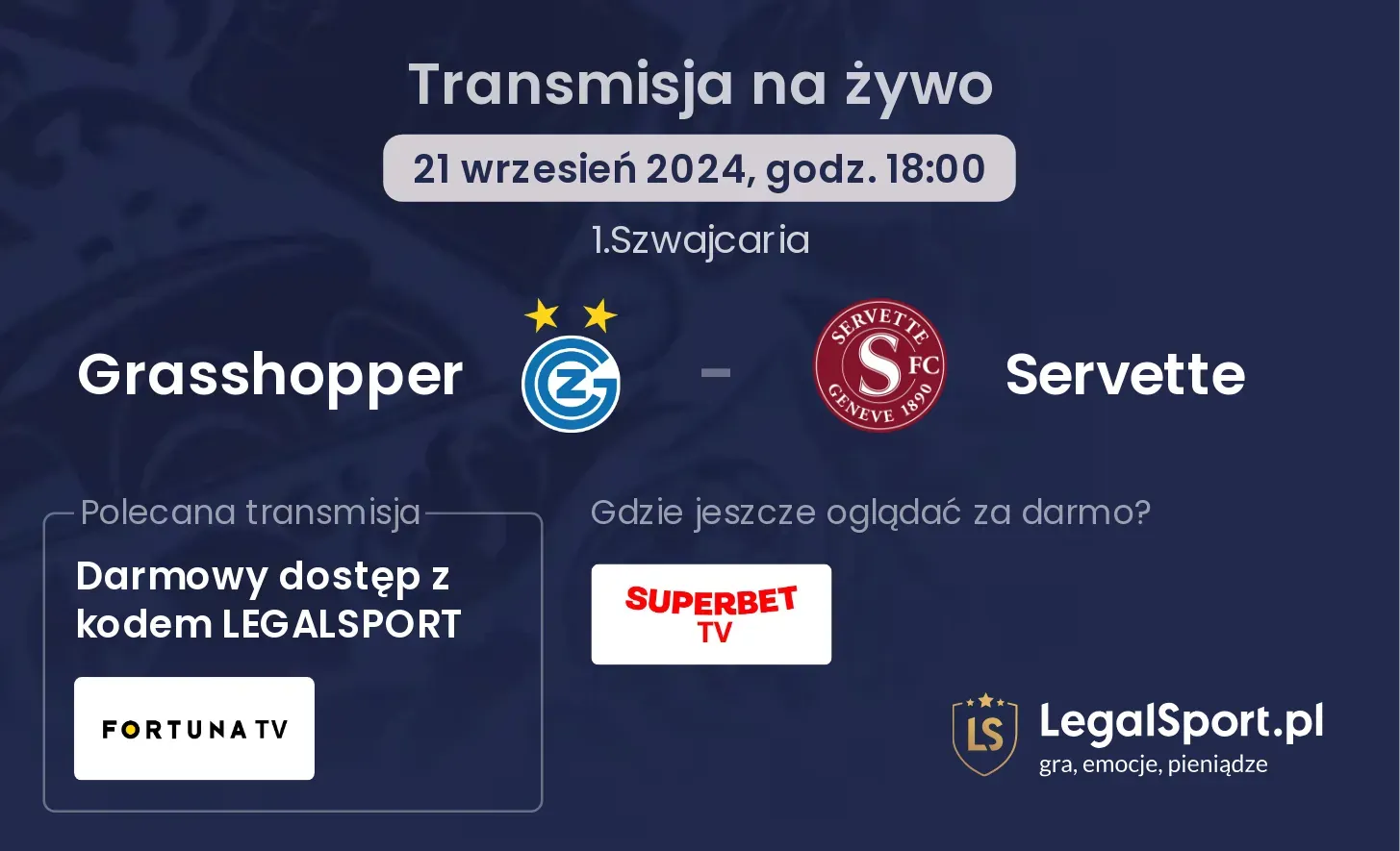 Grasshopper - Servette transmisja na żywo