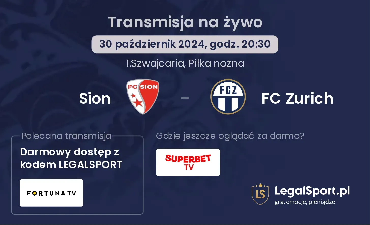 Sion - FC Zurich transmisja na żywo