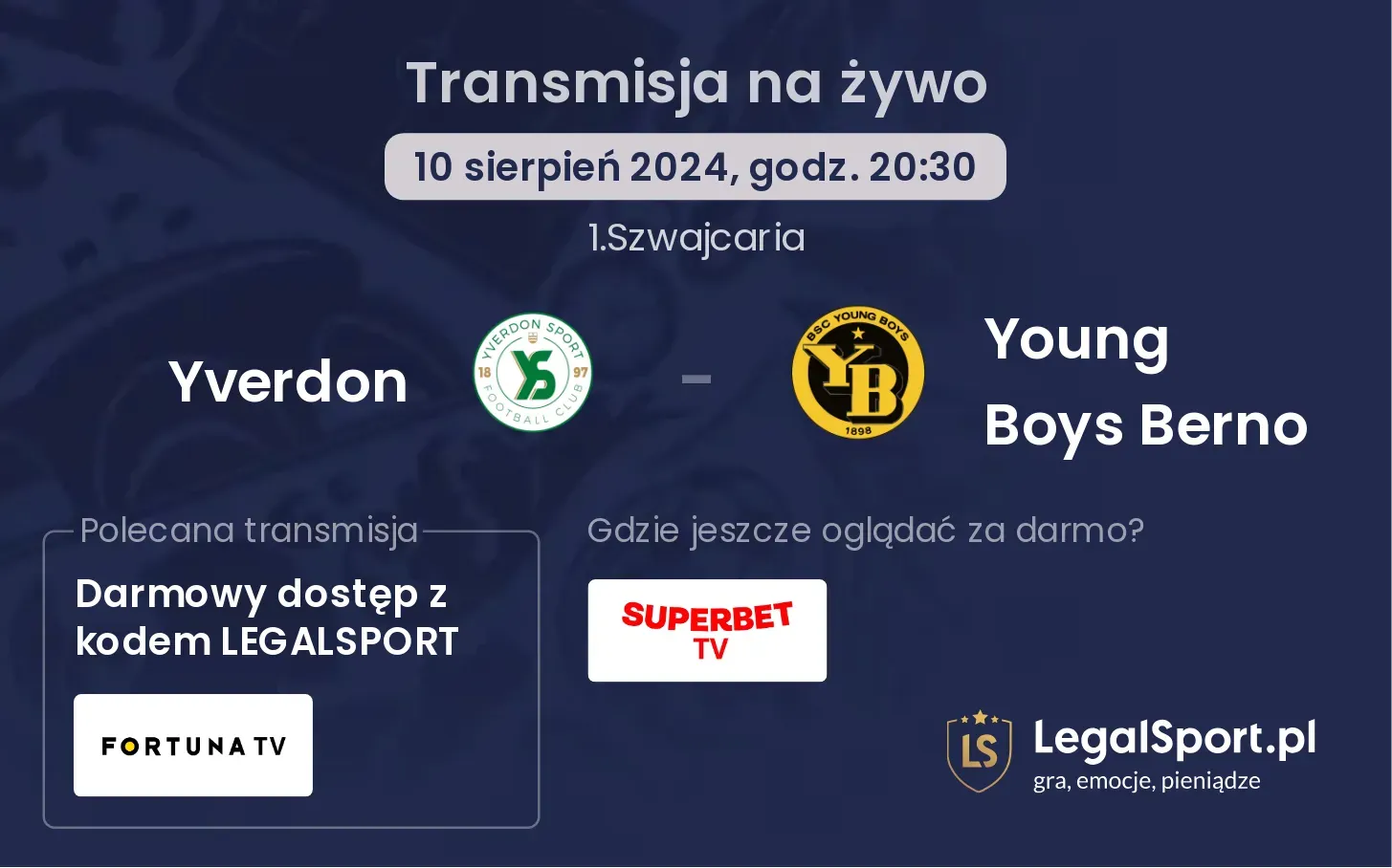 Yverdon - Young Boys Berno transmisja na żywo