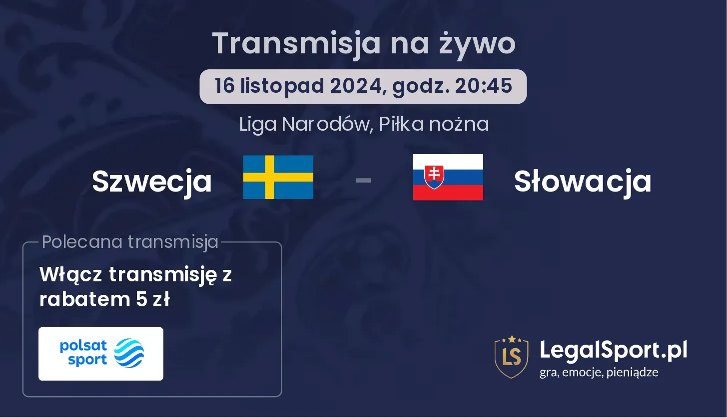 Szwecja - Słowacja transmisja na żywo