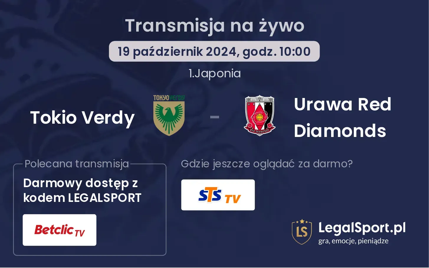 Tokio Verdy - Urawa Red Diamonds transmisja na żywo