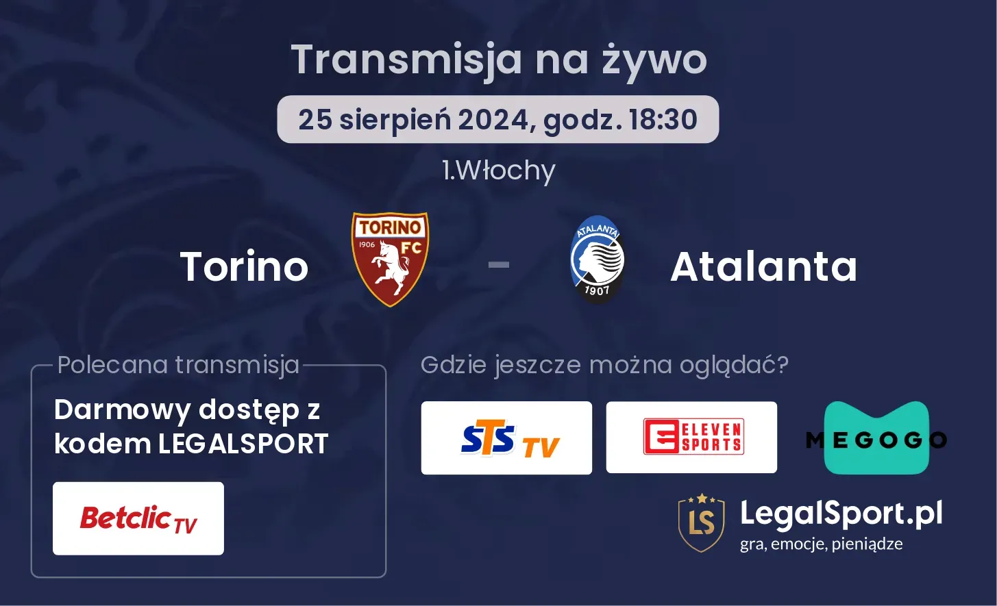 Torino - Atalanta transmisja na żywo