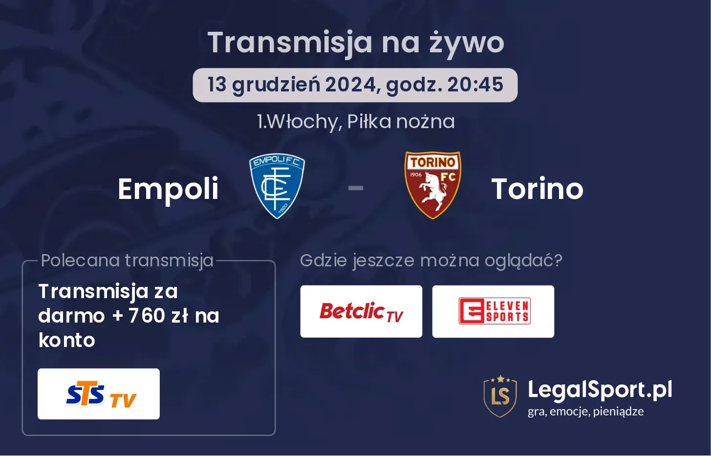 Torino - Empoli gdzie oglądać?