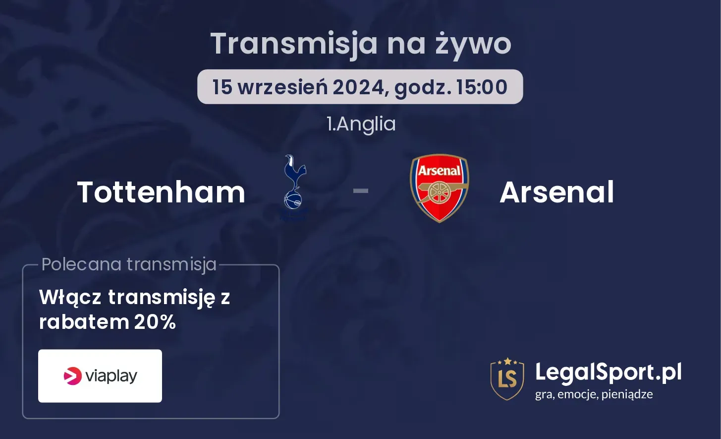 Tottenham - Arsenal transmisja na żywo