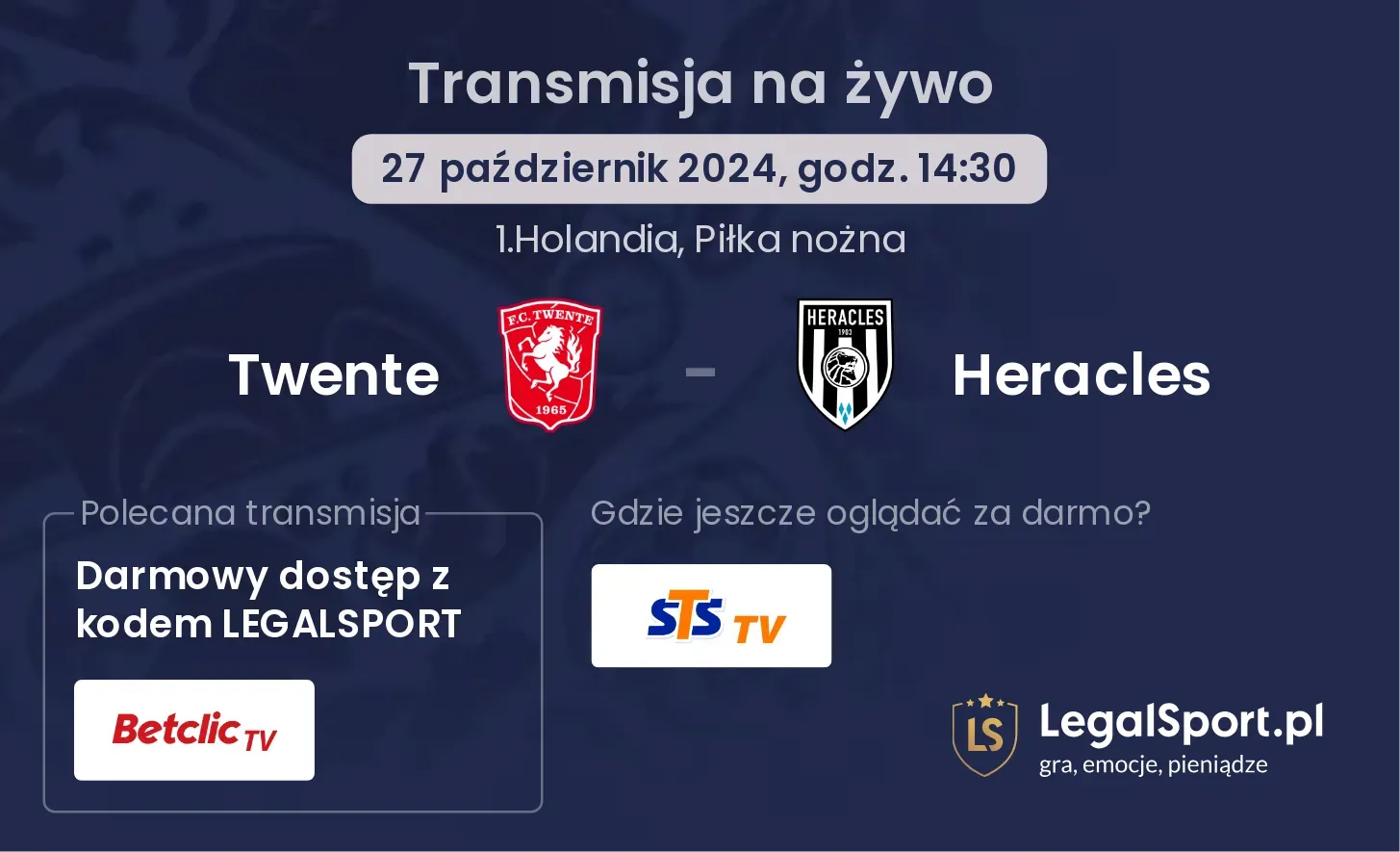 Twente - Heracles transmisja na żywo