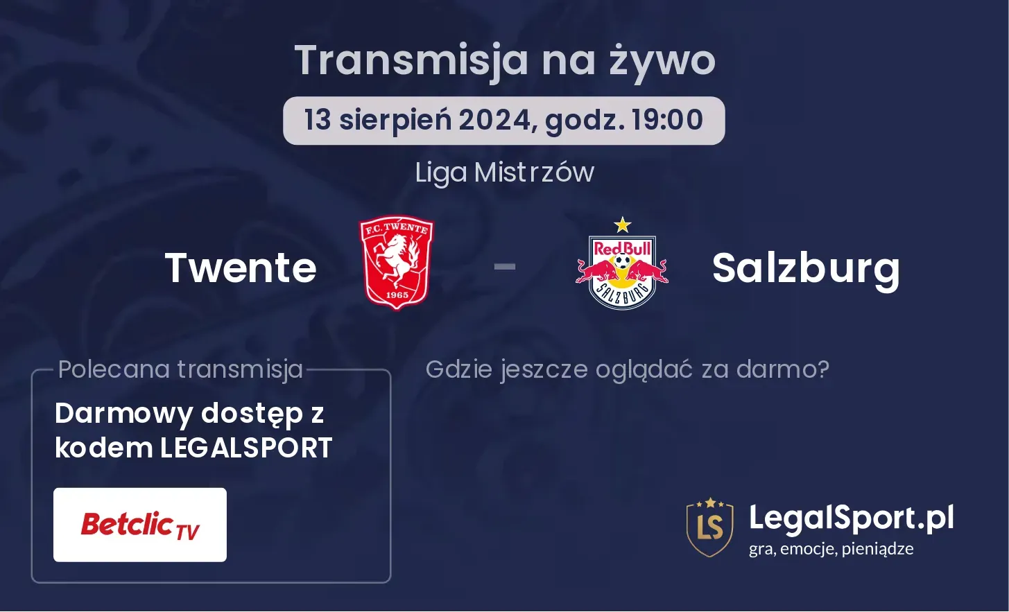 Twente - Salzburg transmisja na żywo