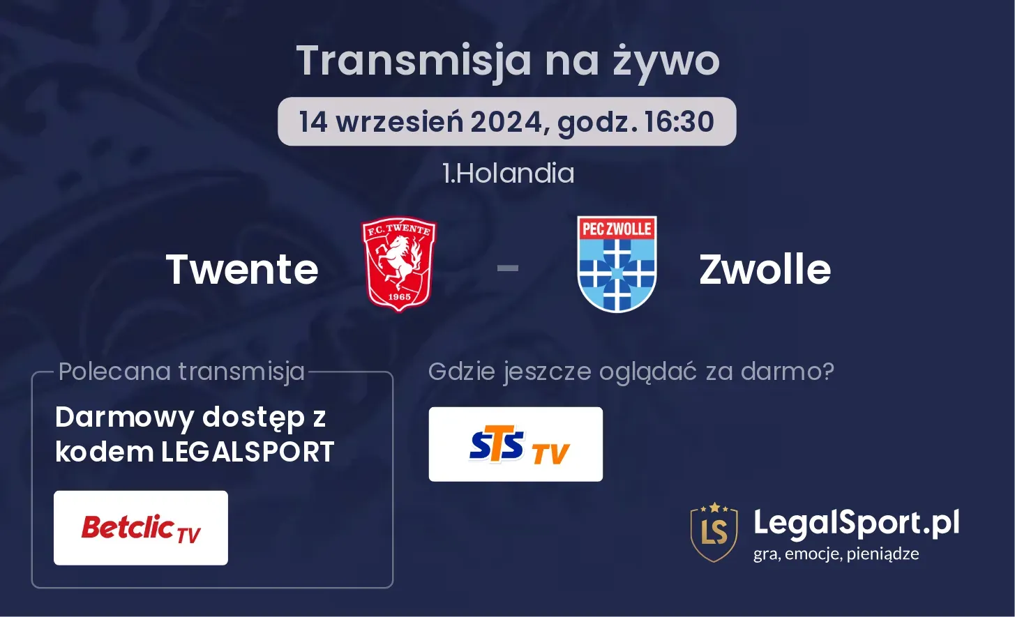 Twente - Zwolle transmisja na żywo