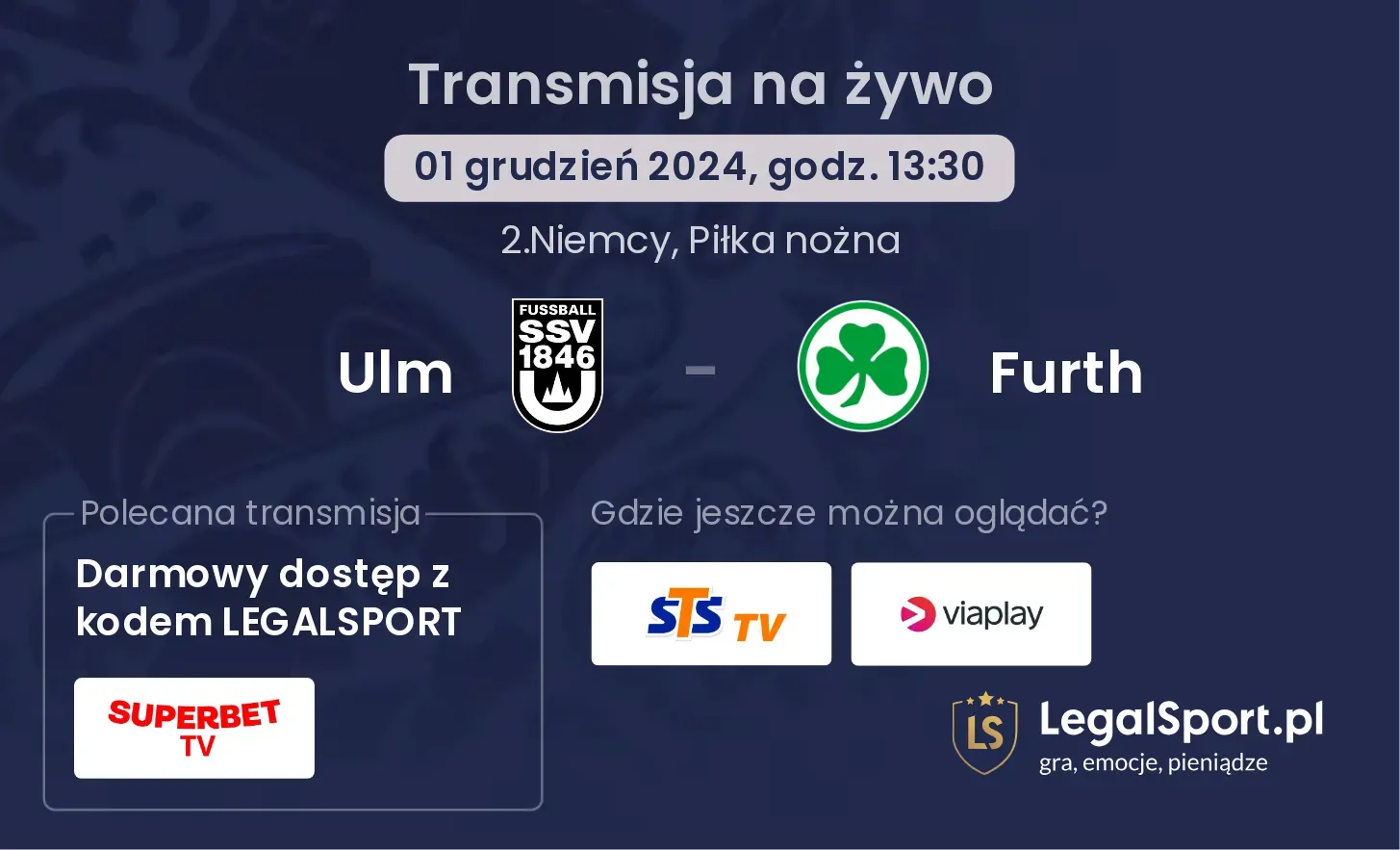 Ulm - Furth transmisja na żywo