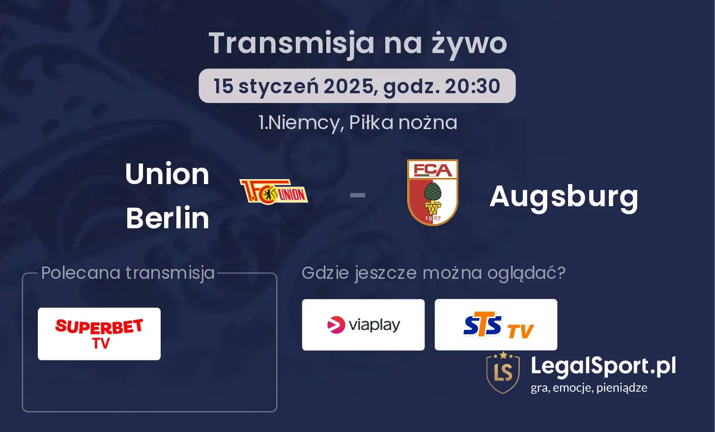 Union Berlin - Augsburg transmisja na żywo