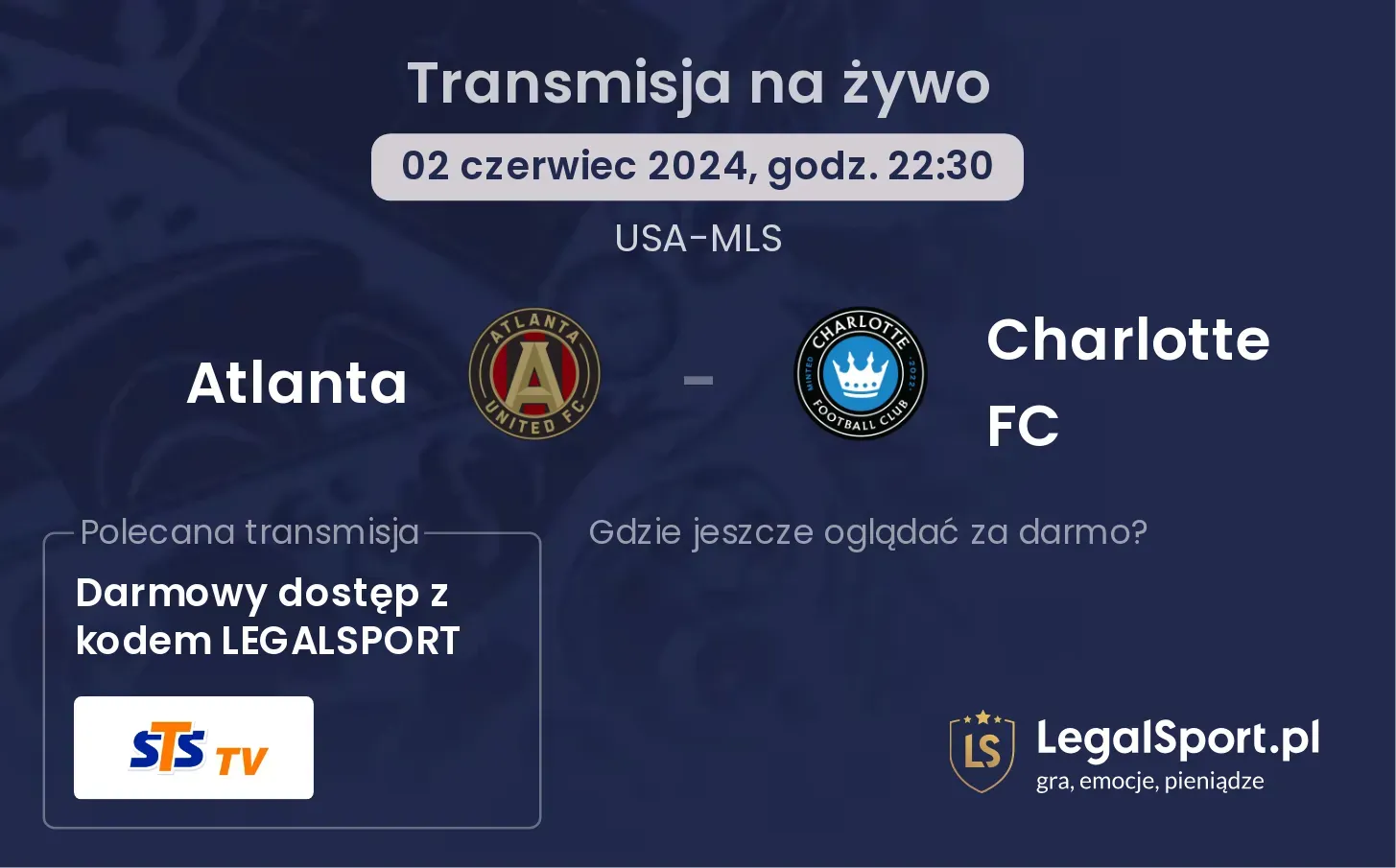 Atlanta - Charlotte FC transmisja na żywo