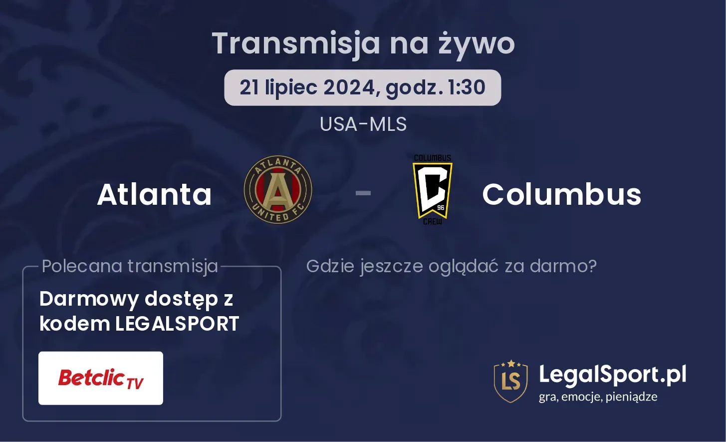 Atlanta - Columbus transmisja na żywo