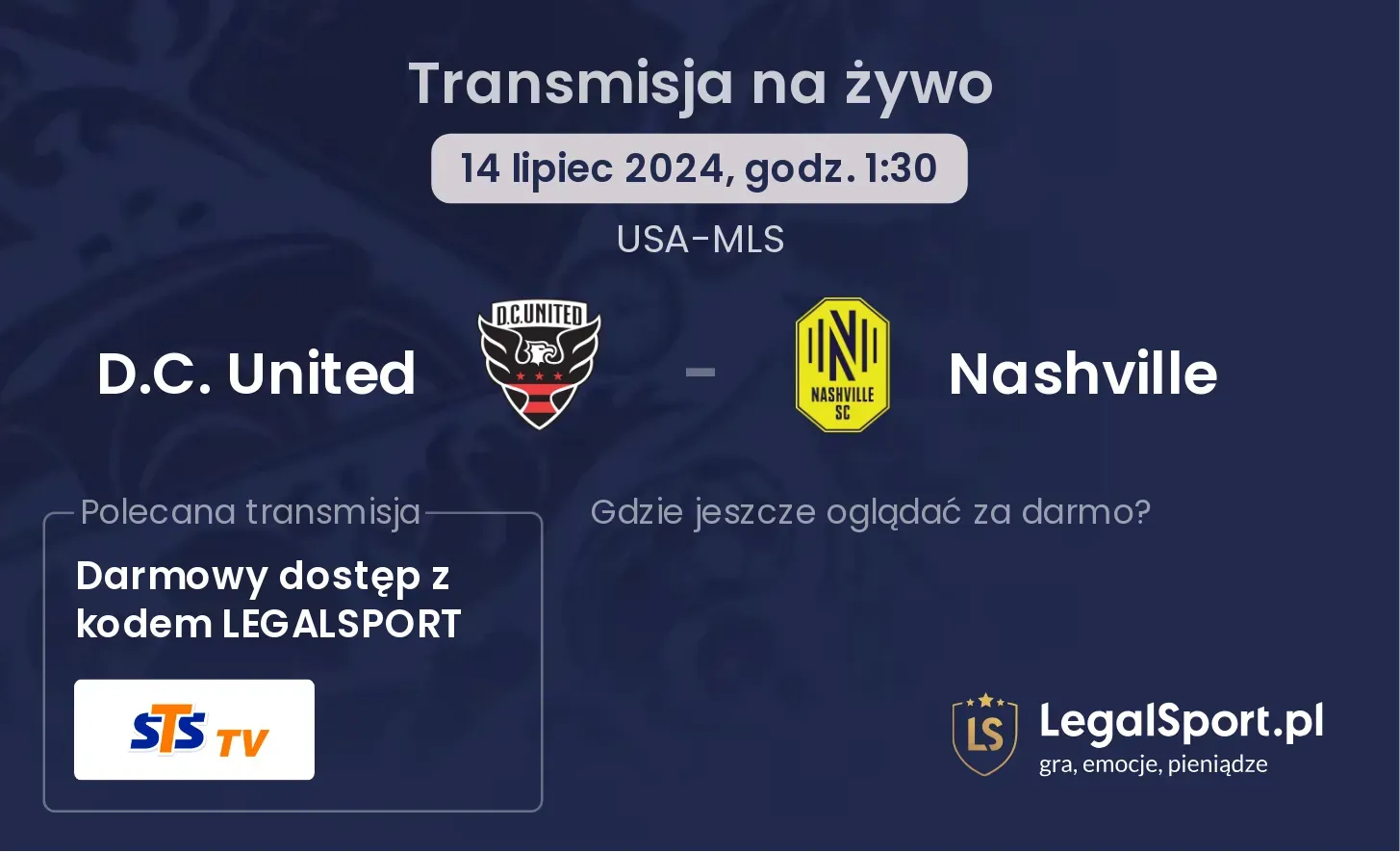 D.C. United - Nashville transmisja na żywo