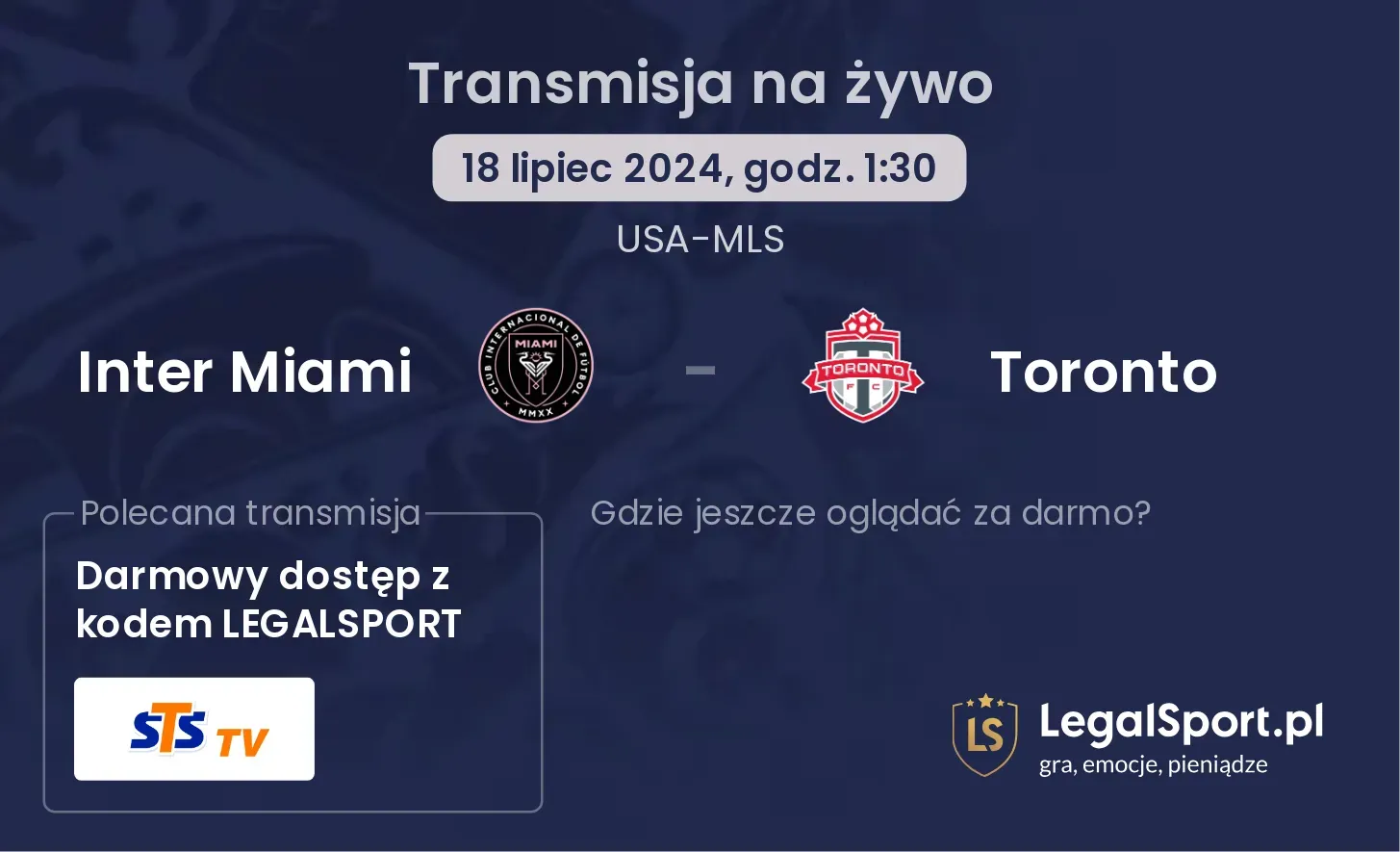 Inter Miami - Toronto transmisja na żywo