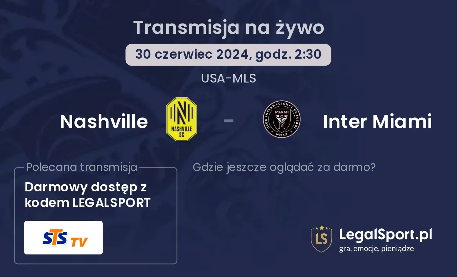 Nashville - Inter Miami transmisja na żywo