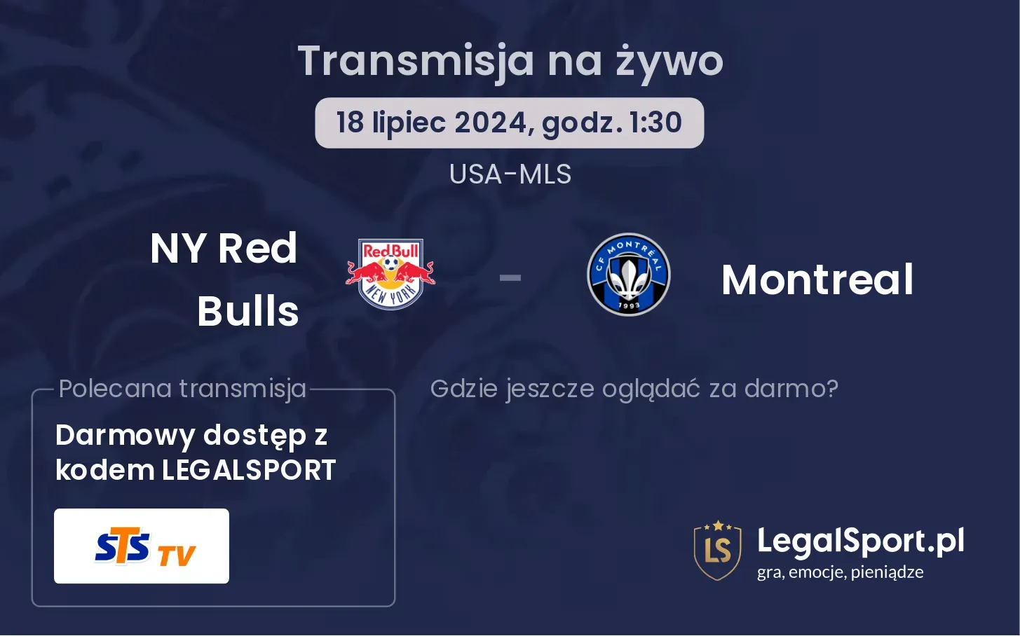 NY Red Bulls - Montreal transmisja na żywo