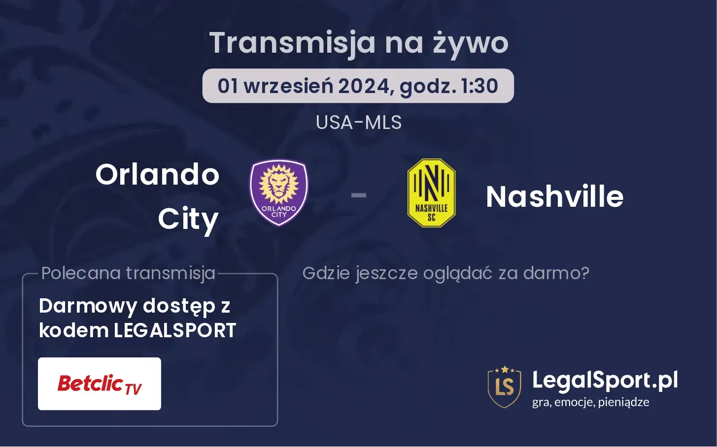 Orlando City - Nashville transmisja na żywo