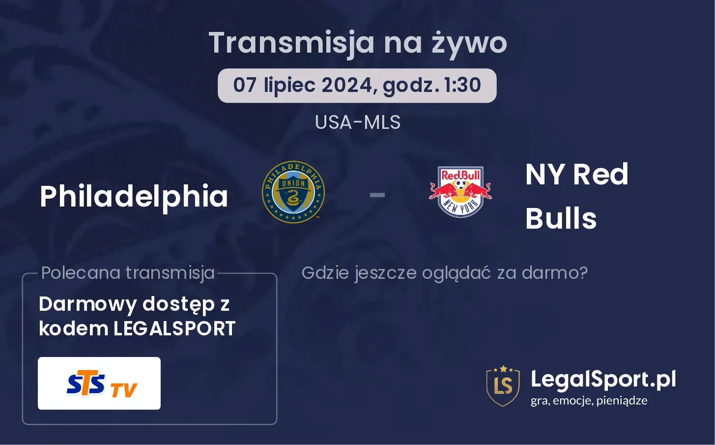 Philadelphia - NY Red Bulls transmisja na żywo