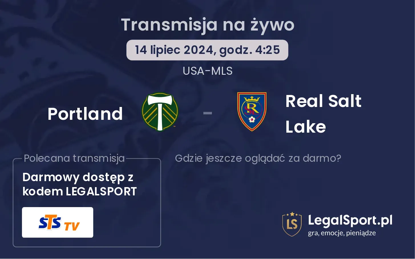 Portland - Real Salt Lake transmisja na żywo