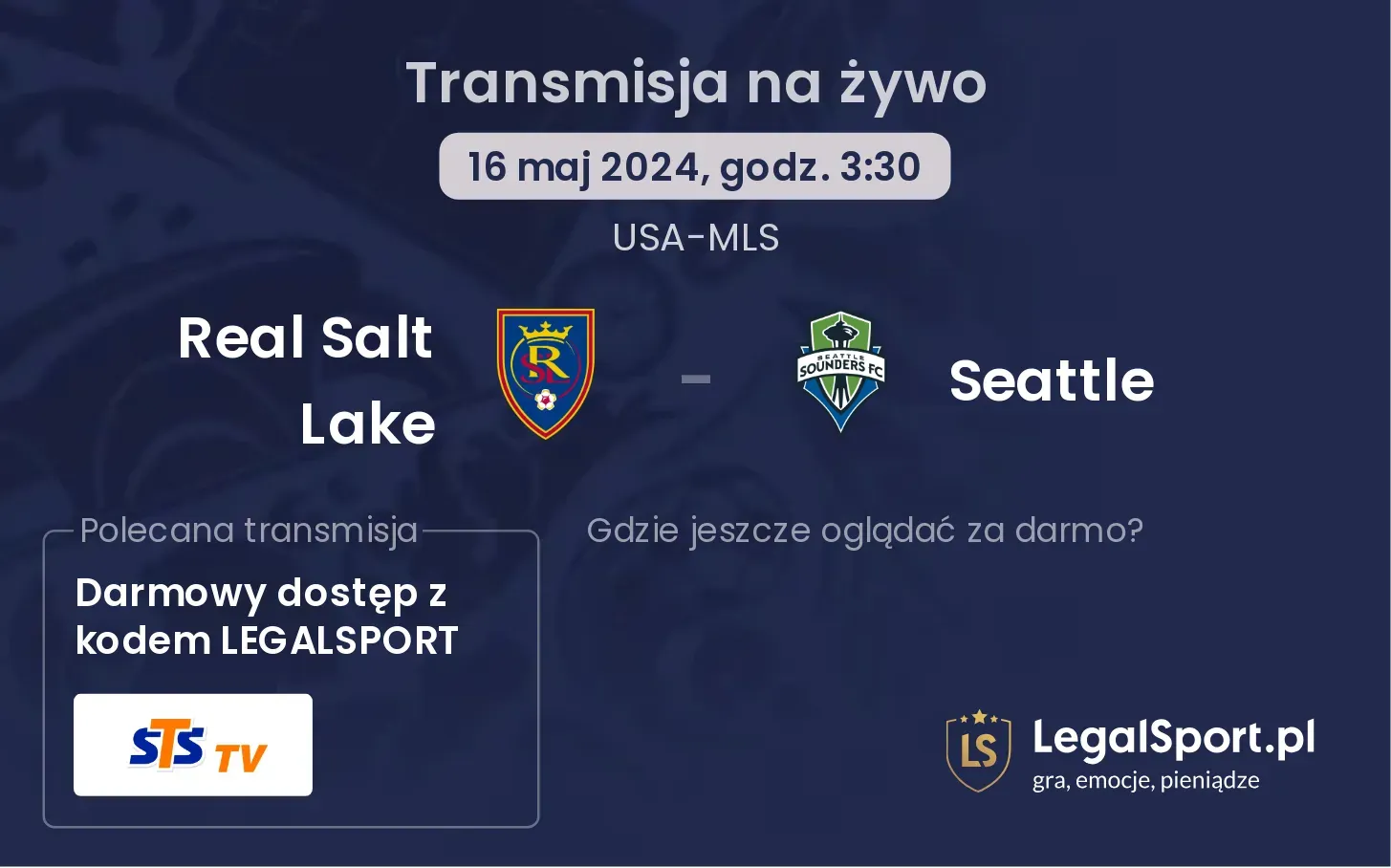 Real Salt Lake - Seattle transmisja na żywo