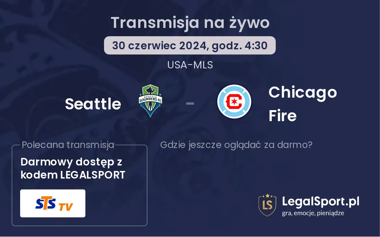 Seattle - Chicago Fire transmisja na żywo