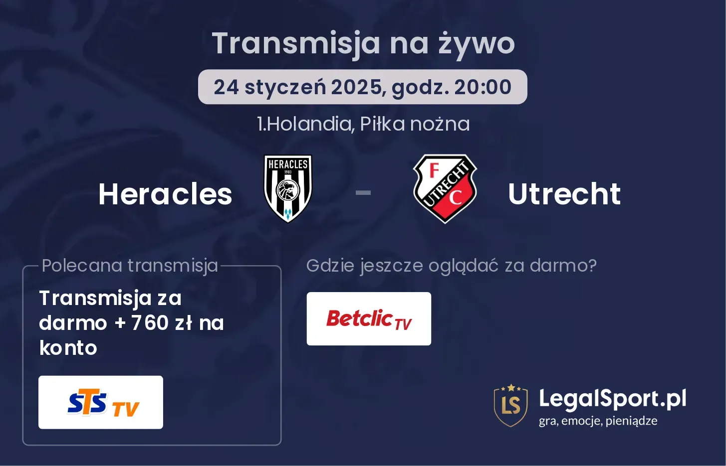 Heracles - Utrecht gdzie oglądać?