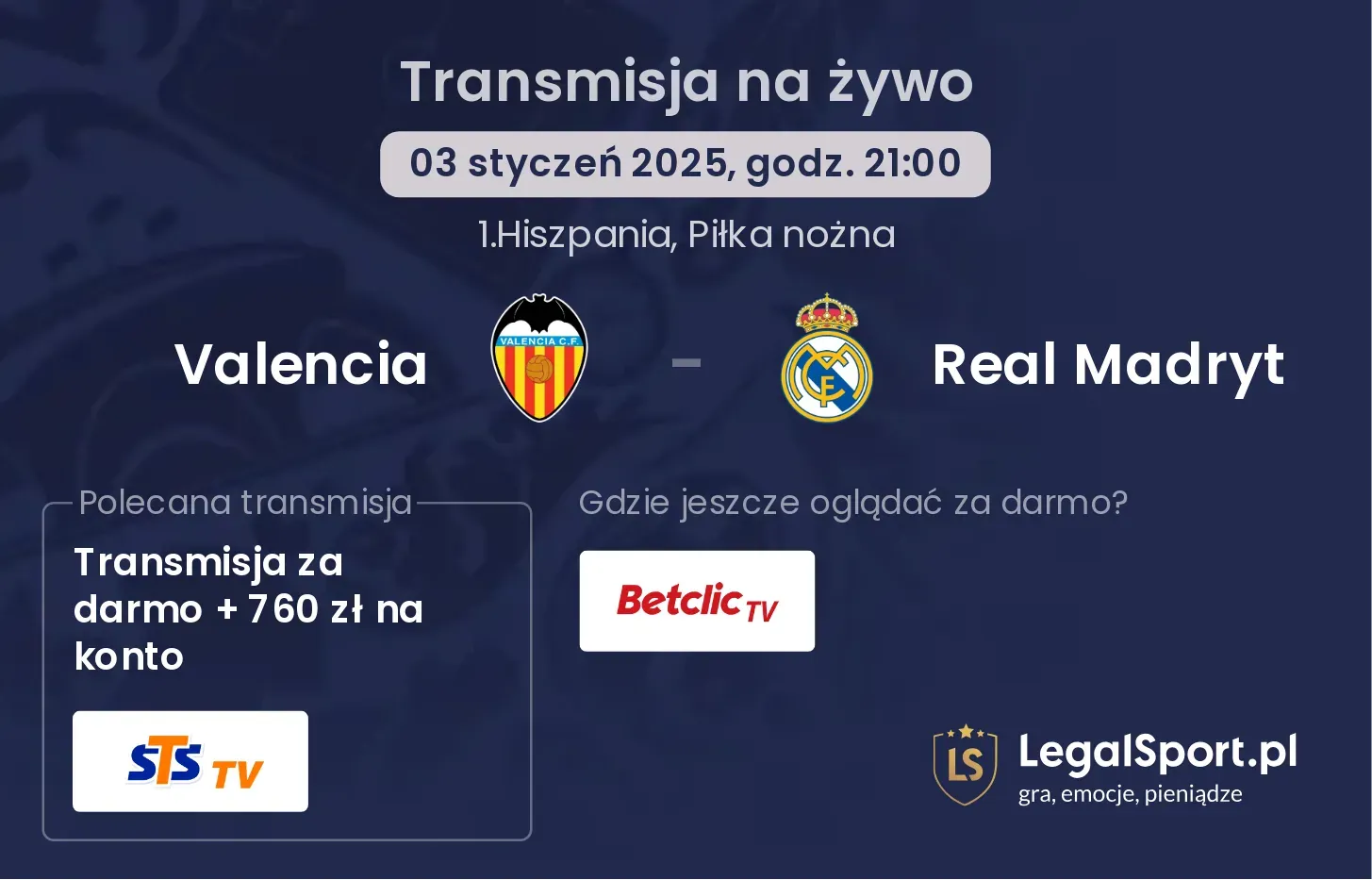 Valencia - Real Madryt gdzie oglądać?