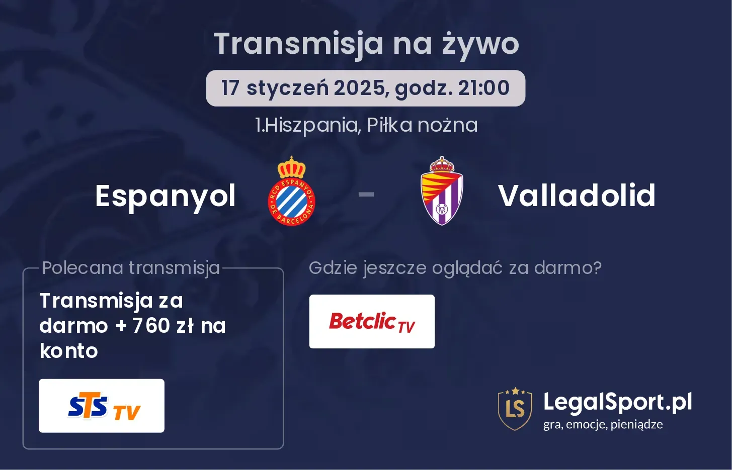 Espanyol - Valladolid gdzie oglądać?