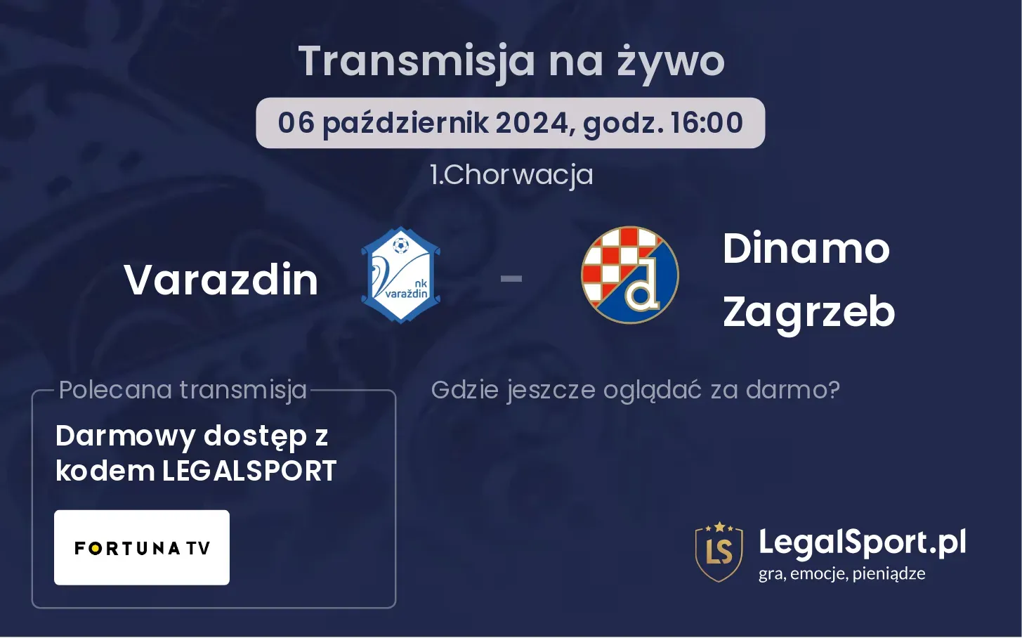 Varazdin - Dinamo Zagrzeb transmisja na żywo