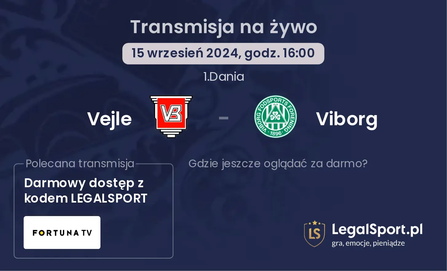 Vejle - Viborg transmisja na żywo