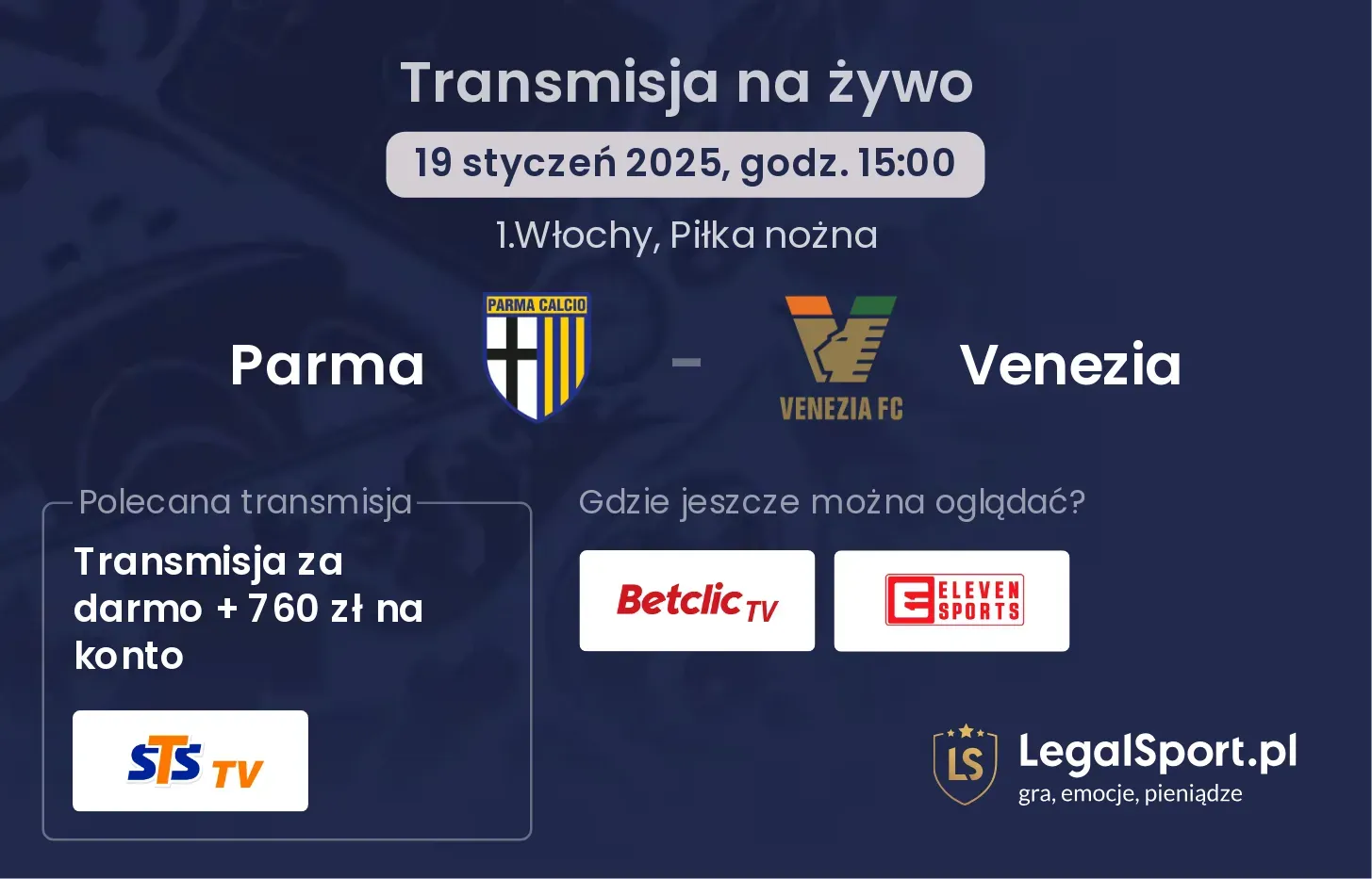 Parma - Venezia gdzie oglądać?