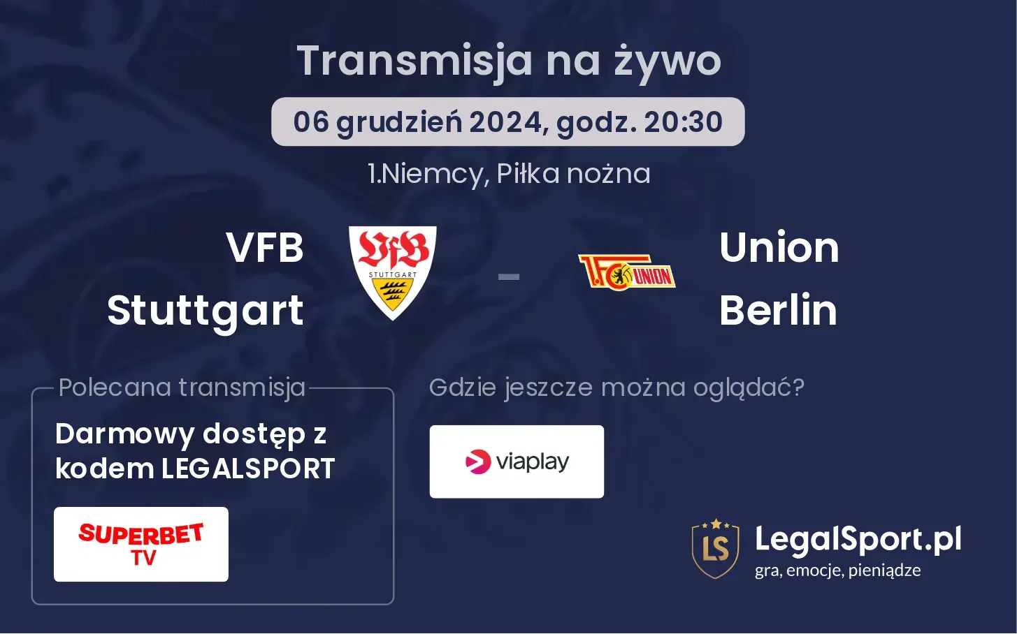 VFB Stuttgart - Union Berlin transmisja na żywo