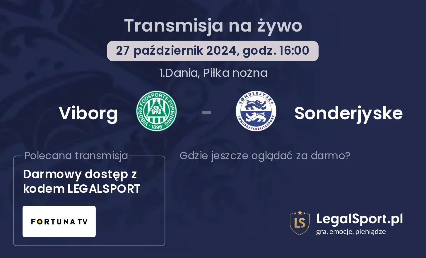 Viborg - Sonderjyske gdzie oglądać? 27.10, godz. 16:00