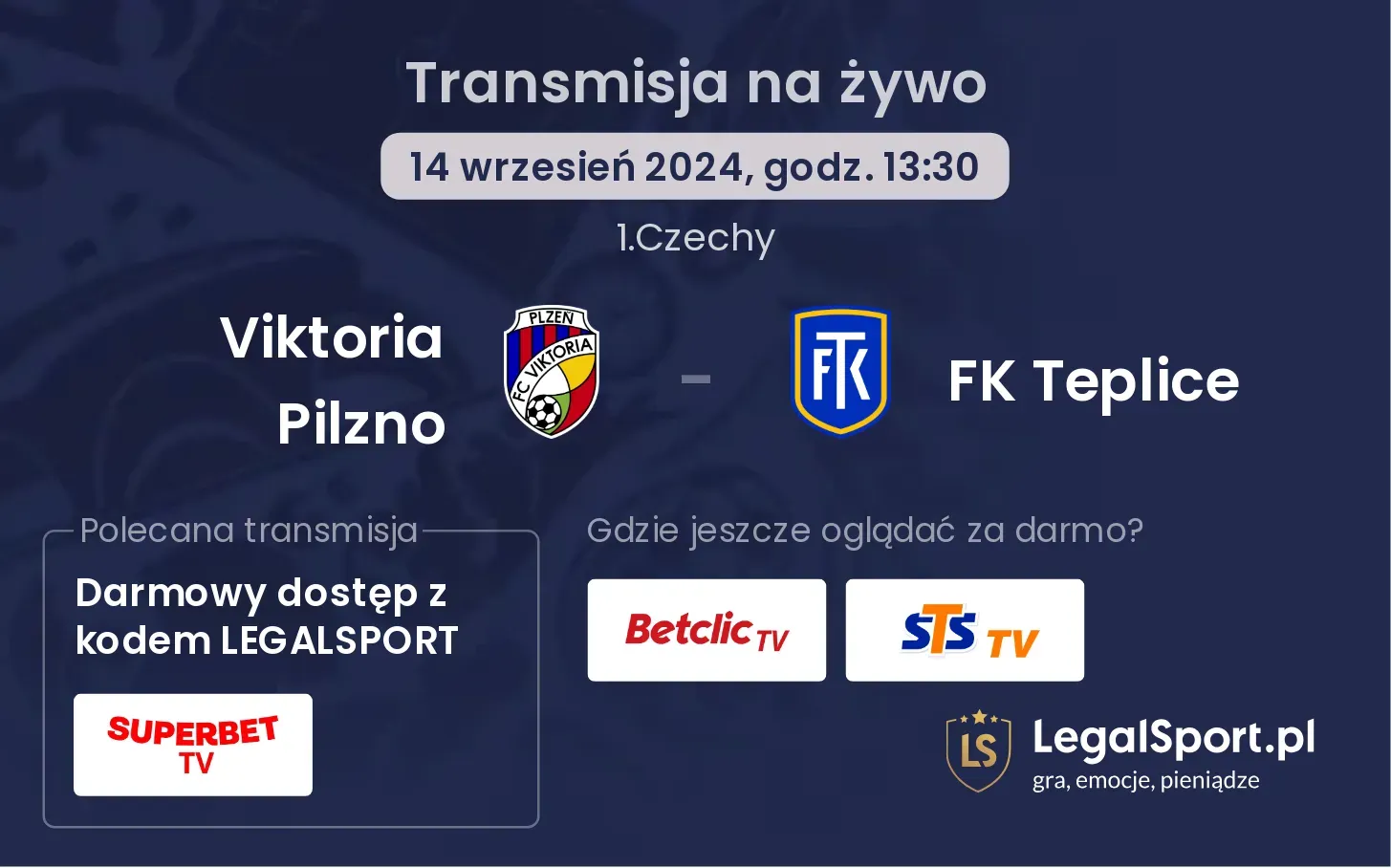 Viktoria Pilzno - FK Teplice transmisja na żywo