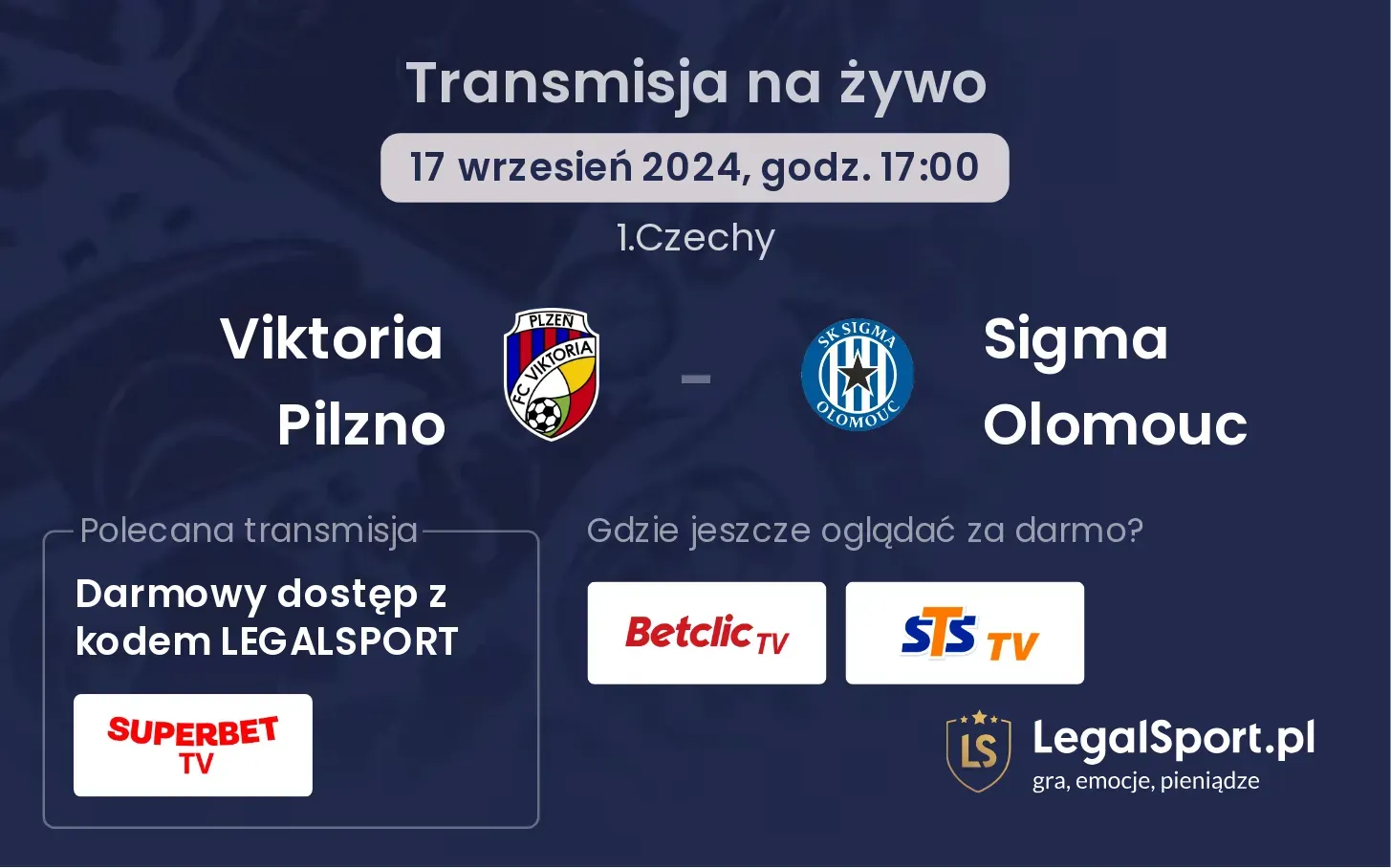 Viktoria Pilzno - Sigma Olomouc transmisja na żywo