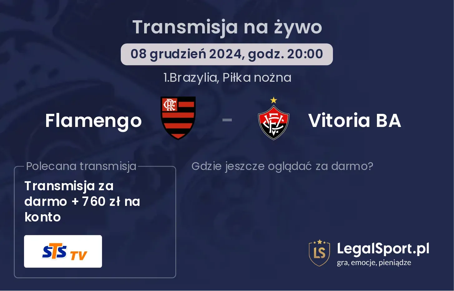 Flamengo - Vitoria BA gdzie oglądać?