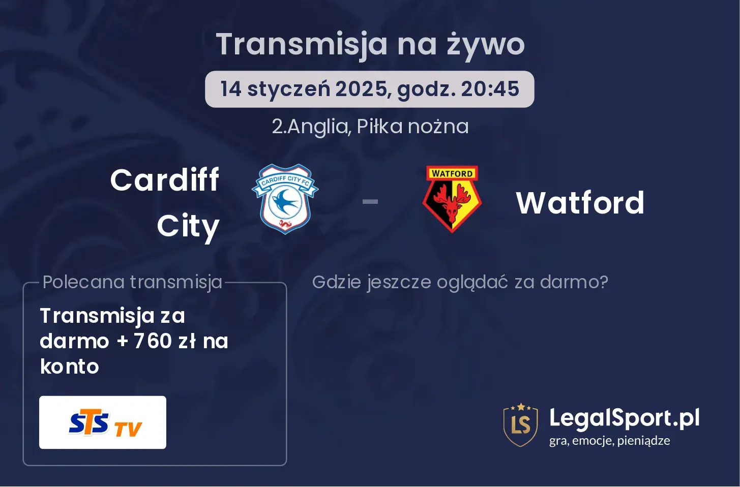 Watford - Cardiff City transmisja na żywo