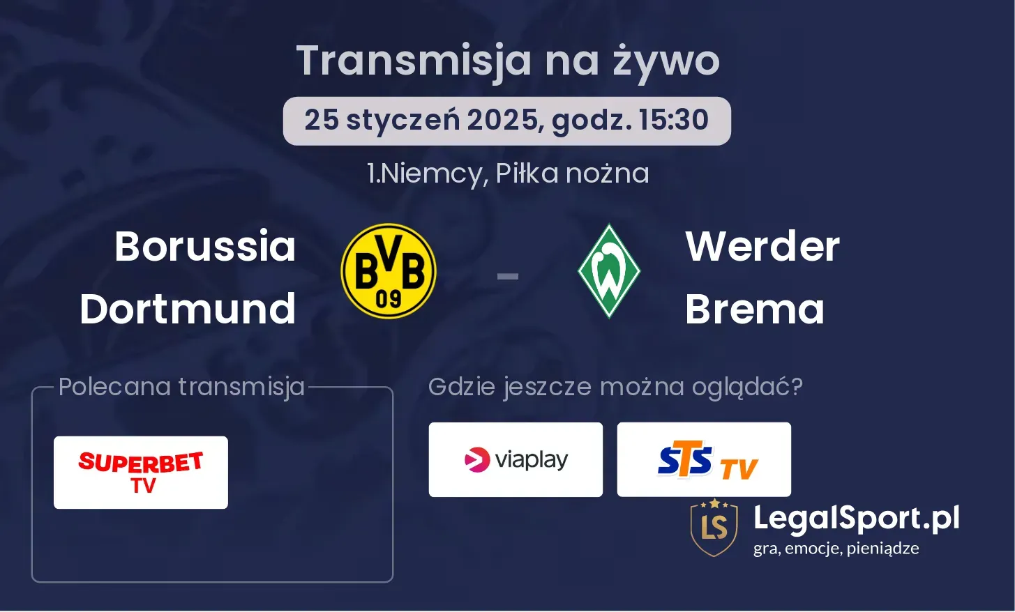 Borussia Dortmund - Werder Brema gdzie oglądać?