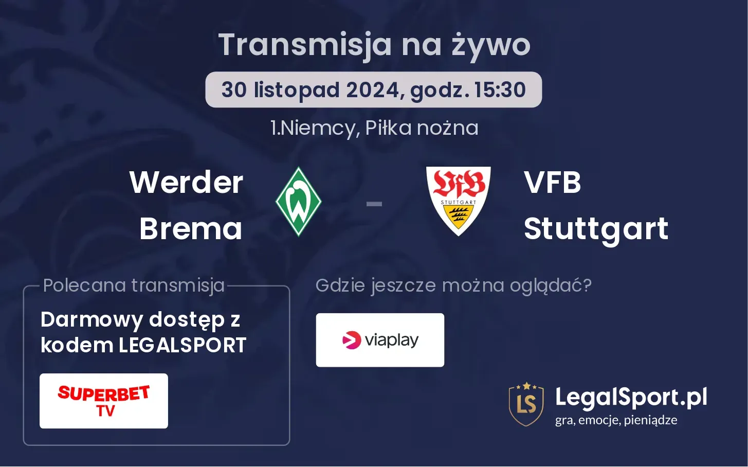 Werder Brema - VFB Stuttgart gdzie oglądać?