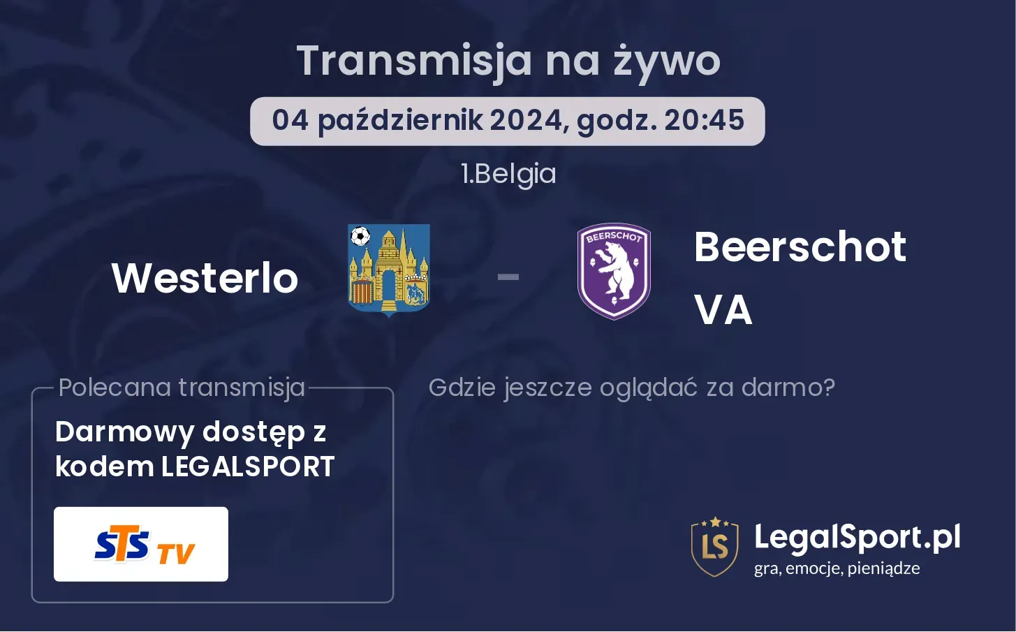 Westerlo - Beerschot VA transmisja na żywo