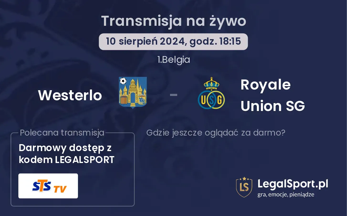 Westerlo - Royale Union SG transmisja na żywo