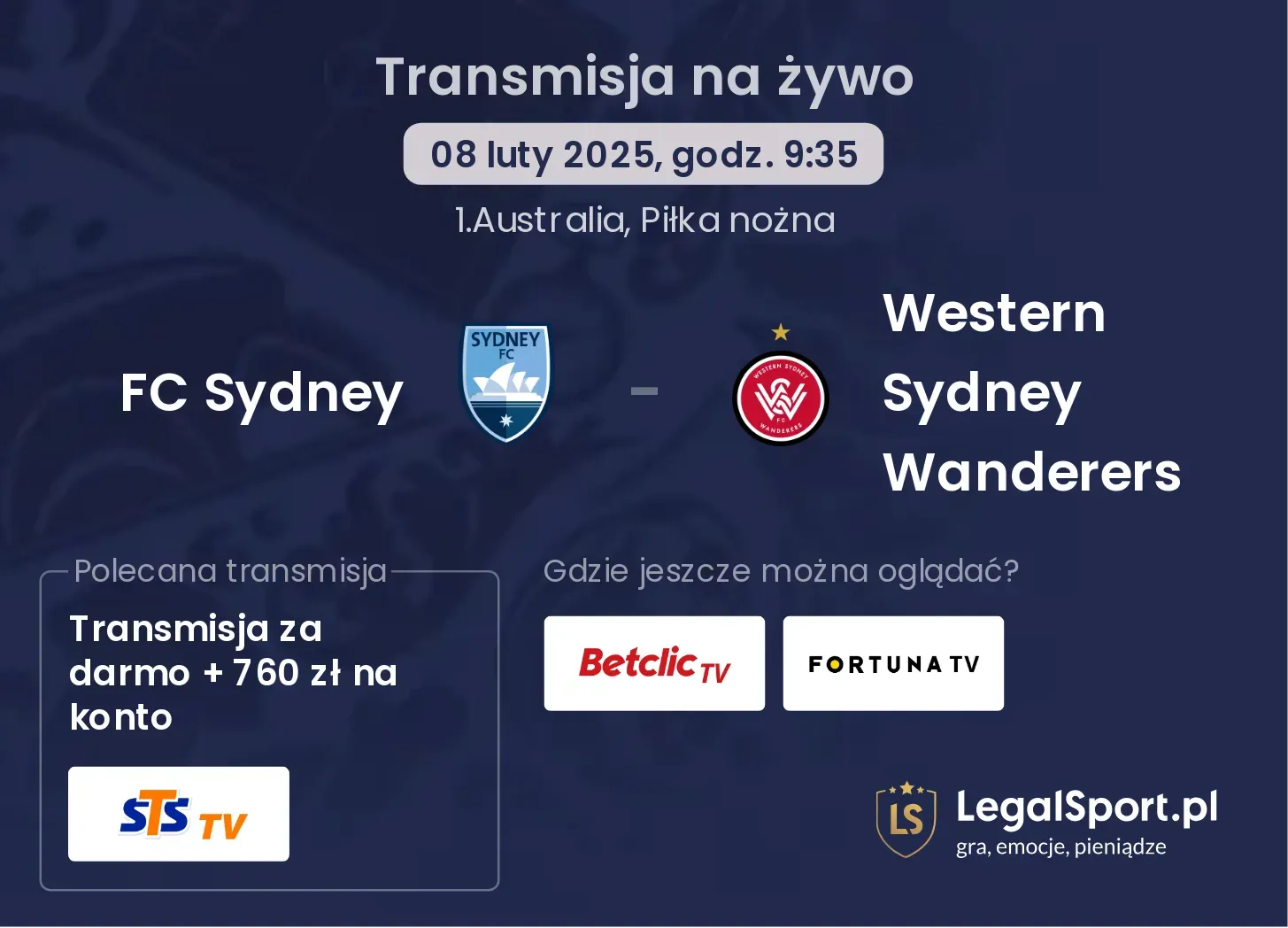 FC Sydney - Western Sydney Wanderers gdzie oglądać?