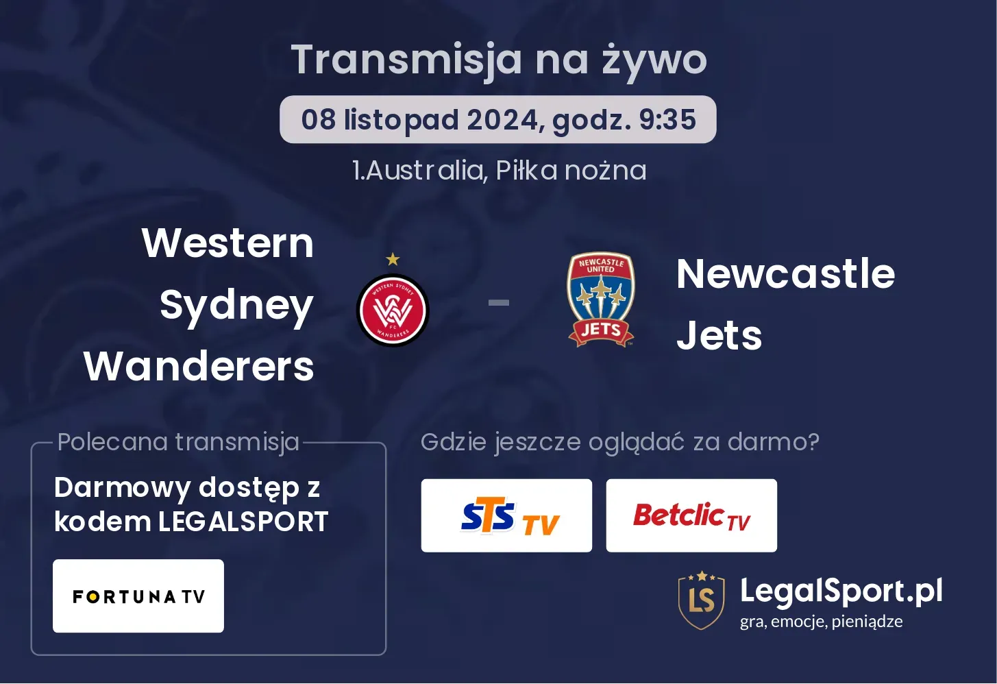 Western Sydney Wanderers - Newcastle Jets transmisja na żywo