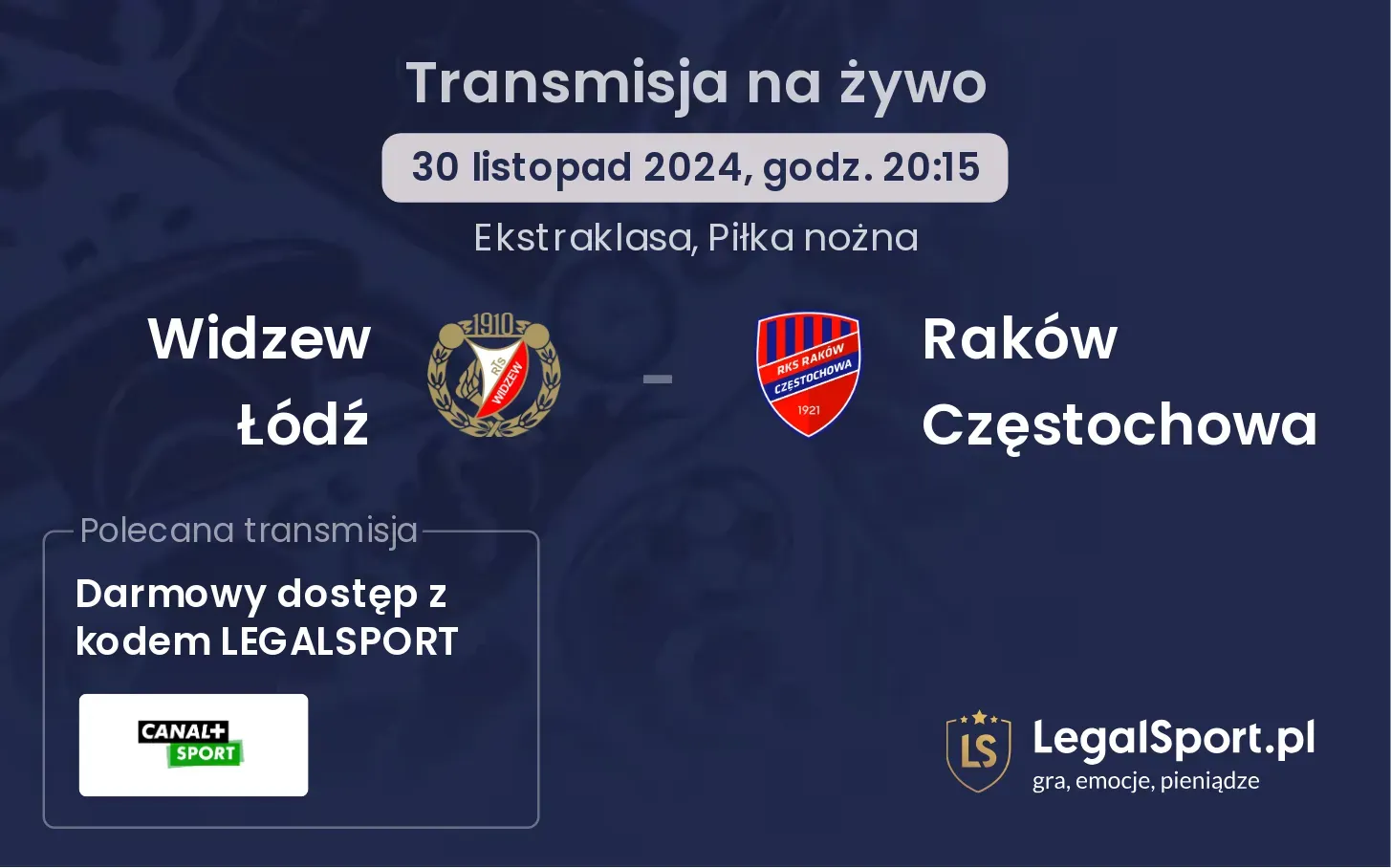 Widzew Łódź - Raków Częstochowa transmisja na żywo