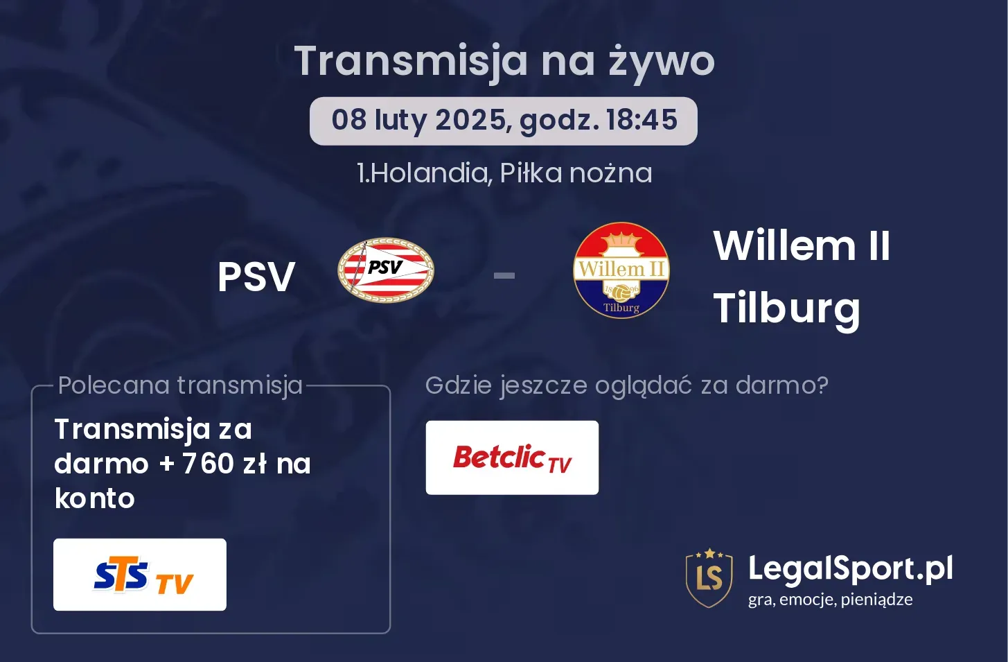 PSV - Willem II Tilburg gdzie oglądać?